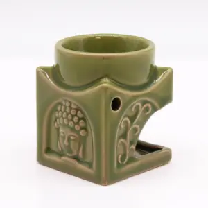 Square Buddha Burner – Light Jade | www.artisangoods.co.uk 2