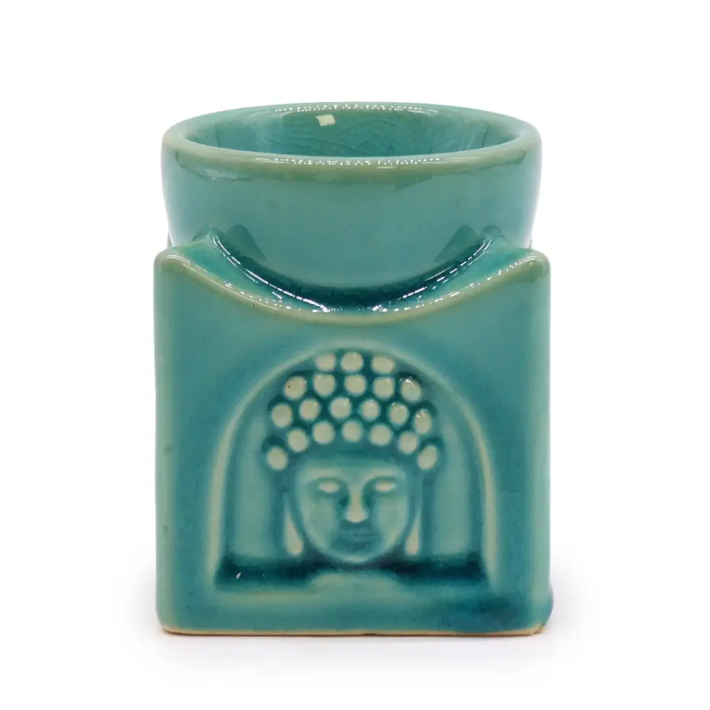 Square Buddha Burner – Soft Turquoise | www.artisangoods.co.uk
