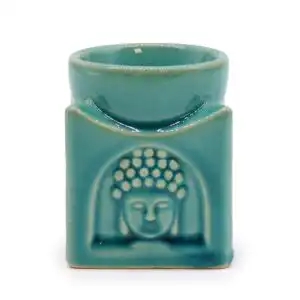 Square Buddha Burner – Soft Turquoise | www.artisangoods.co.uk 1