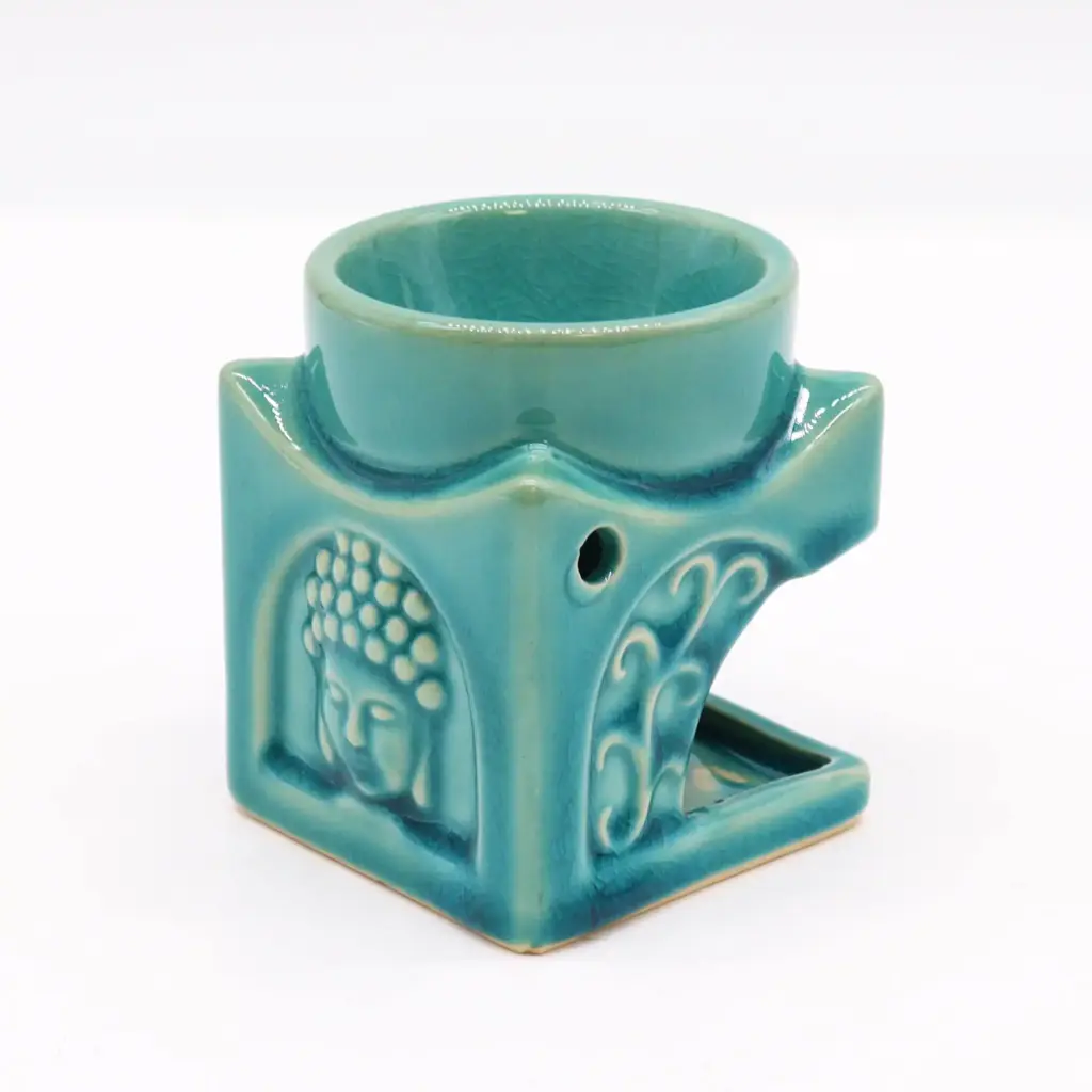Square Buddha Burner – Soft Turquoise | www.artisangoods.co.uk 2 Square Buddha Burner – Soft Turquoise | www.artisangoods.co.uk 2
