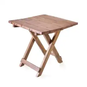 Square Folding Coffee Table – 50cm – Recycled Wood | www.artisangoods.co.uk 1