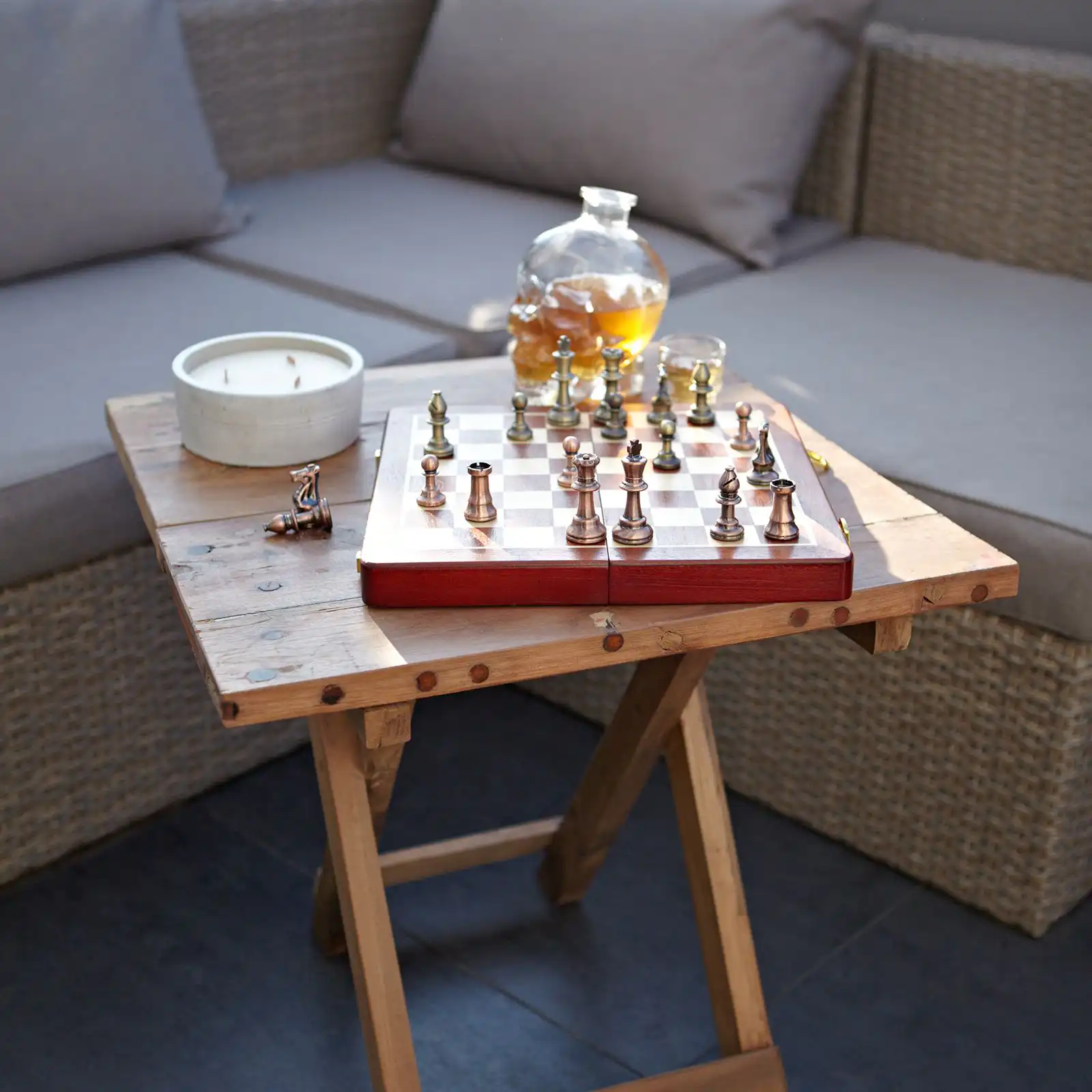 Square Folding Coffee Table – 50cm – Recycled Wood | www.artisangoods.co.uk 7 Square Folding Coffee Table – 50cm – Recycled Wood | www.artisangoods.co.uk 6