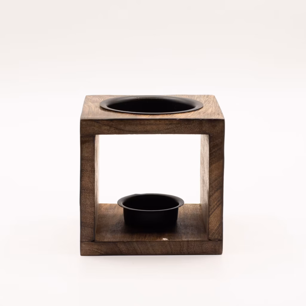 Square Mango Wood Oil Burner – Yin Yang | www.artisangoods.co.uk 3 Square Mango Wood Oil Burner – Yin Yang | www.artisangoods.co.uk 3