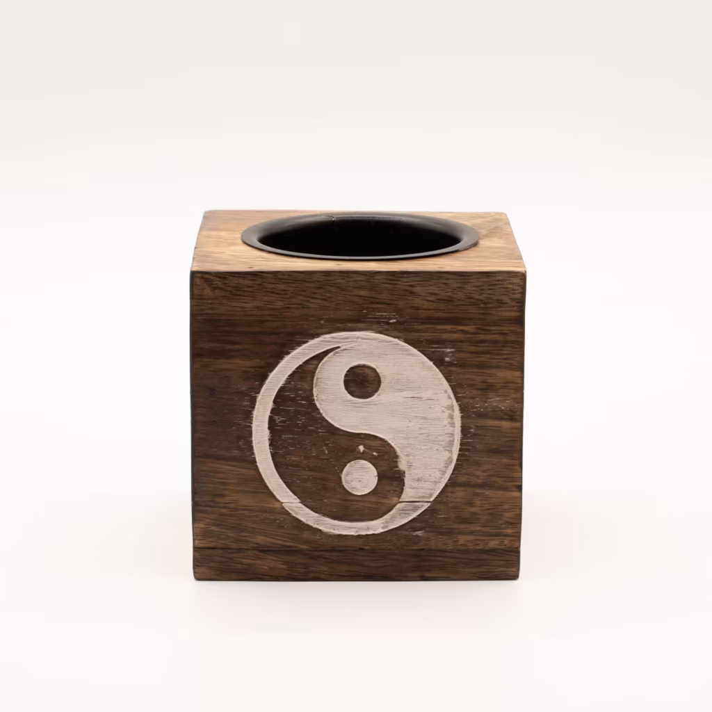 Square Mango Wood Oil Burner – Yin Yang | www.artisangoods.co.uk 2 Square Mango Wood Oil Burner – Yin Yang | www.artisangoods.co.uk 2