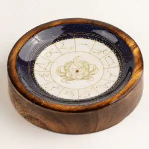 Stars Sign Mini Bowl & Incense Stick Holder - Cancer