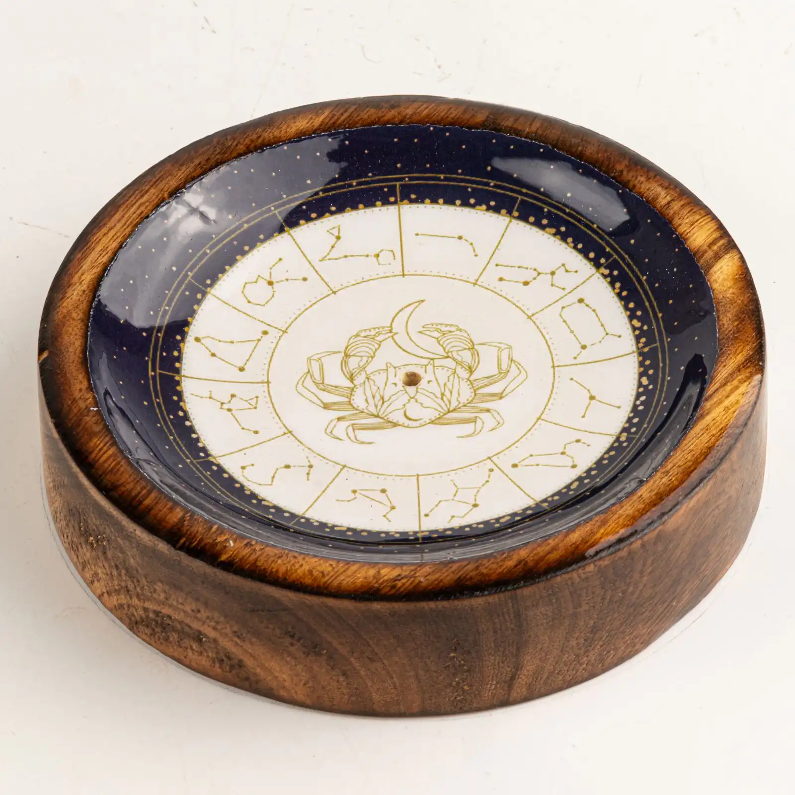 Stars Sign Mini Bowl & Incense Stick Holder - Cancer