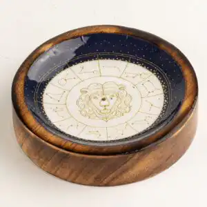 Stars Sign Mini Bowl & Incense Stick Holder - Leo