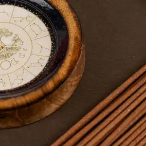 Stars Sign Mini Bowl & Incense Stick Holder - Libra