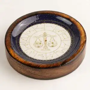 Stars Sign Mini Bowl & Incense Stick Holder - Libra
