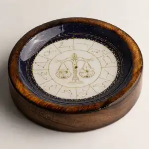 Stars Sign Mini Bowl & Incense Stick Holder - Libra