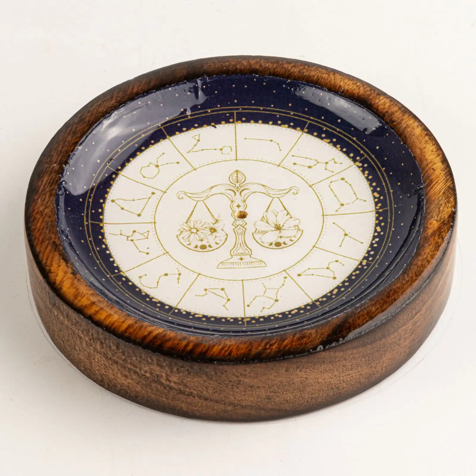 Stars Sign Mini Bowl & Incense Stick Holder - Libra
