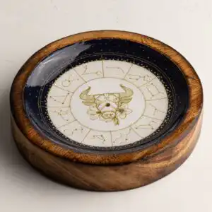 Stars Sign Mini Bowl & Incense Stick Holder - Taurus