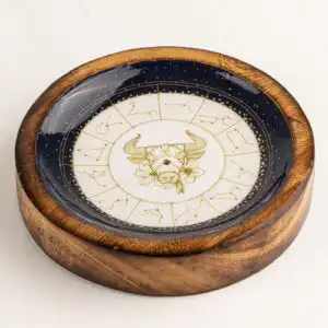 Stars Sign Mini Bowl & Incense Stick Holder - Taurus