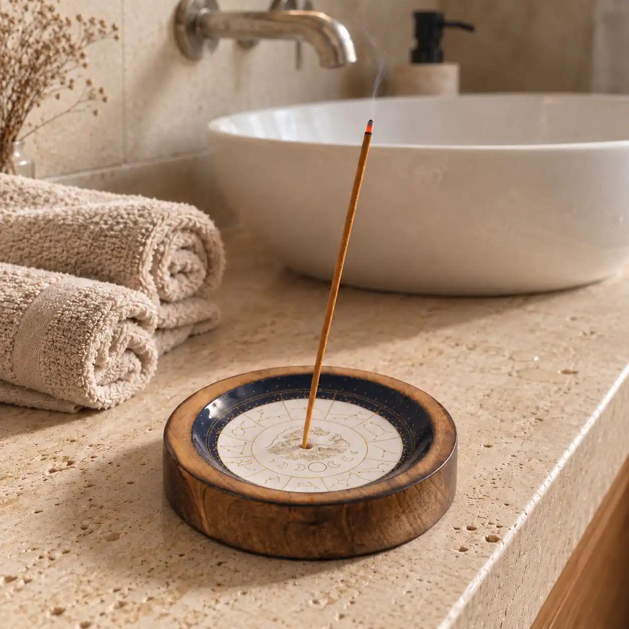 Stars Sign Mini Bowl & Incense Stick Holder - Taurus
