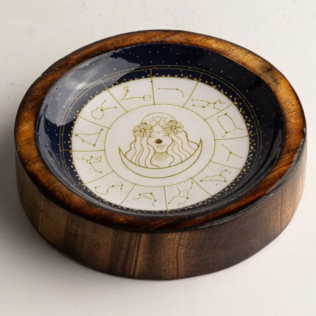 Stars Sign Mini Bowl & Incense Stick Holder - Virgo