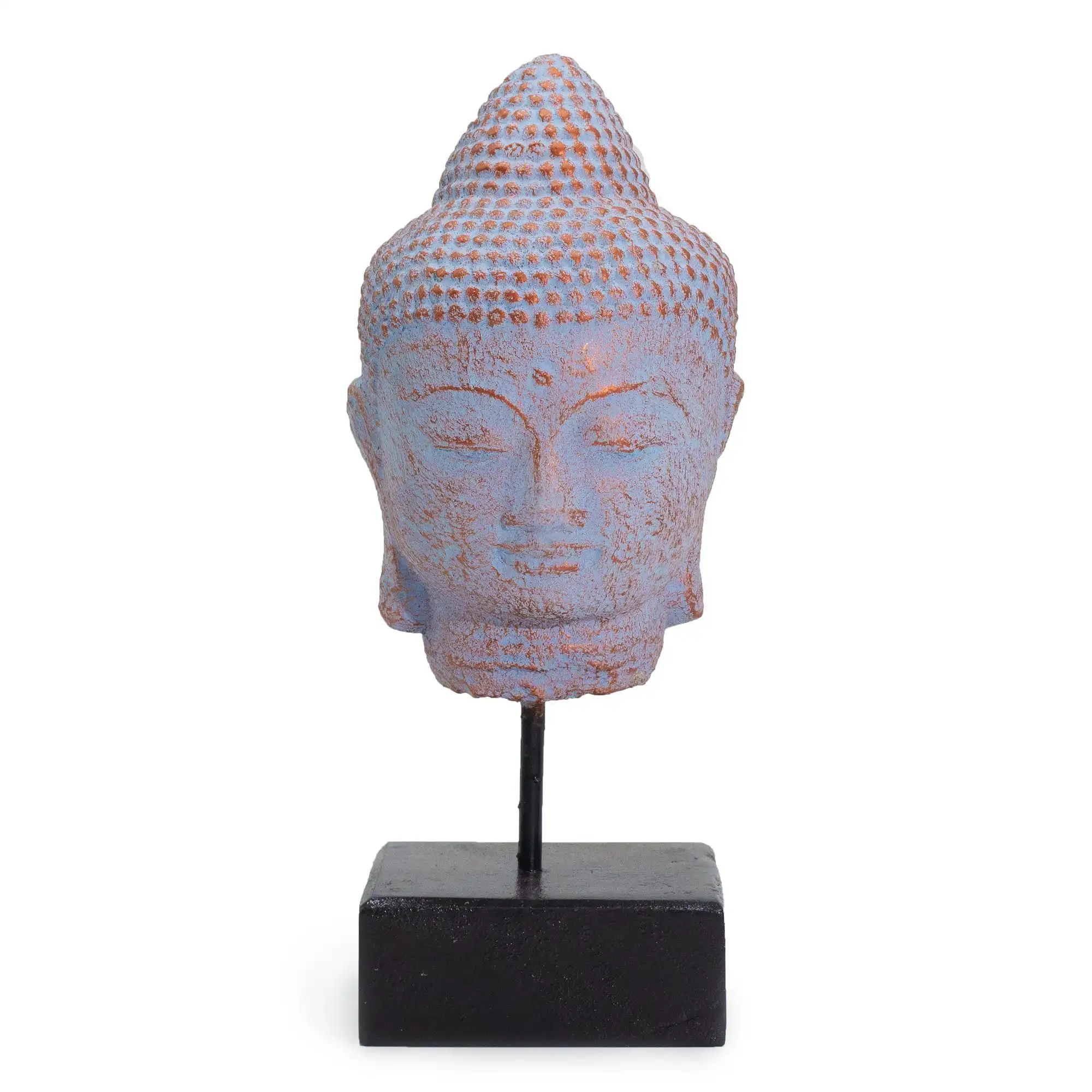 Stillness Buddha Head on Stand – Blue Copper | www.artisangoods.co.uk 4 Stillness Buddha Head on Stand – Blue Copper | www.artisangoods.co.uk 3