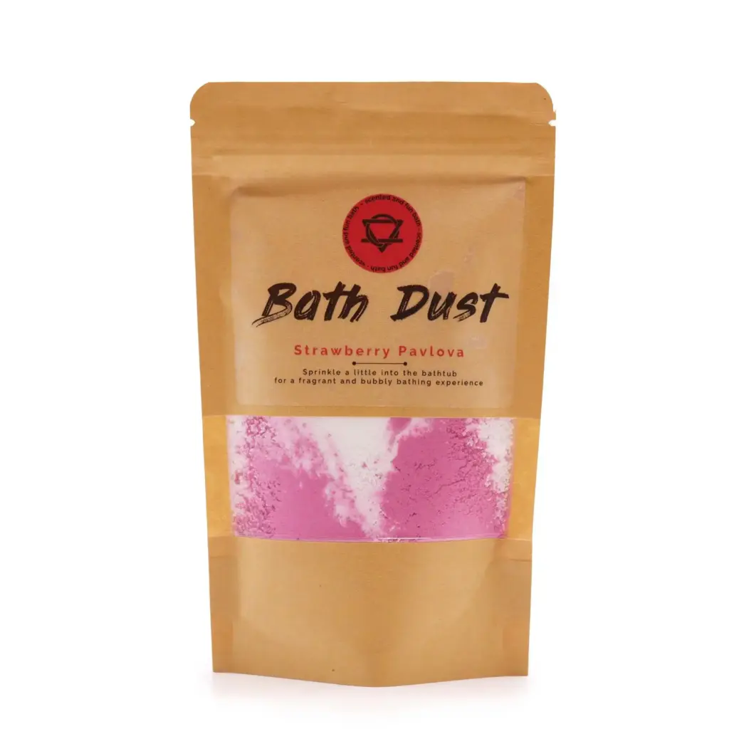 Strawberry Pavlova Bath Dust 190g | www.artisangoods.co.uk