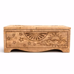Sun & Moon Carved Sliding Box | www.artisangoods.co.uk 4