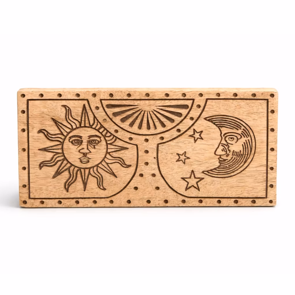 Sun – Moon Carved Crystal and Stone Box | www.artisangoods.co.uk