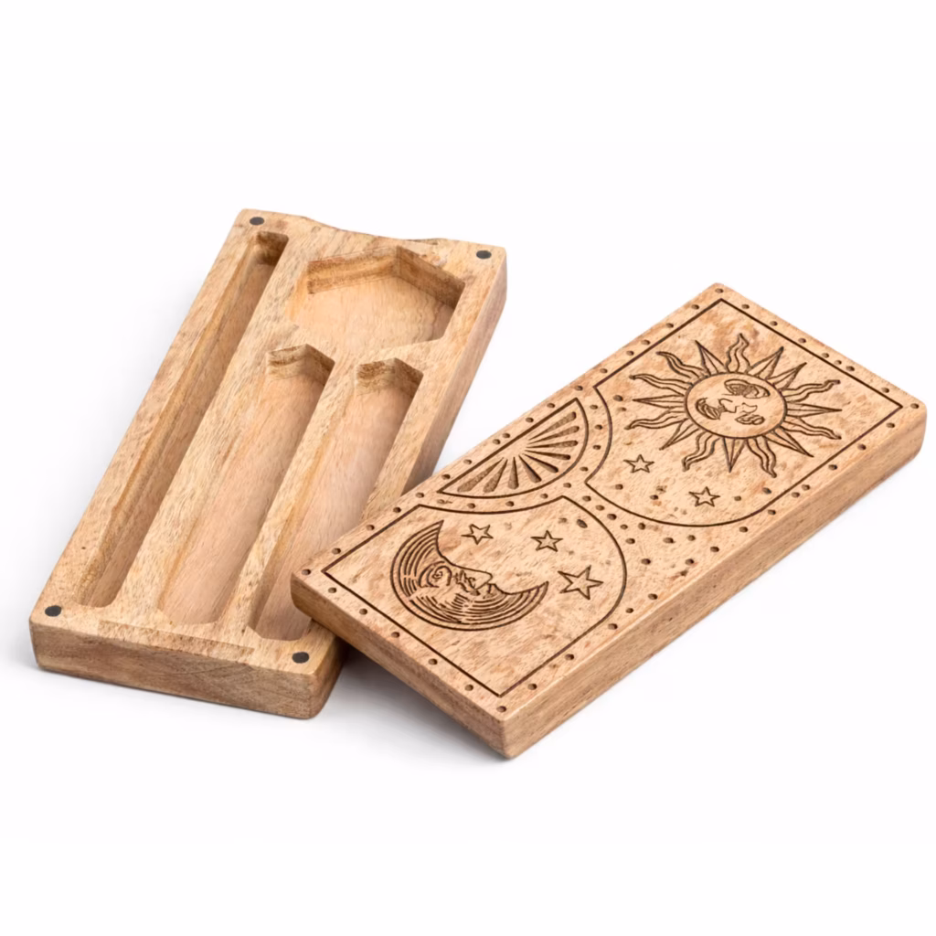 Sun – Moon Carved Crystal and Stone Box | www.artisangoods.co.uk 4