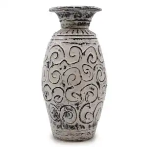 Swirls Shaped Vase – Cream | www.artisangoods.co.uk 1