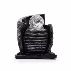 Tabletop Water Feature -15x13x20cm - Water Pot & Crystal Ball