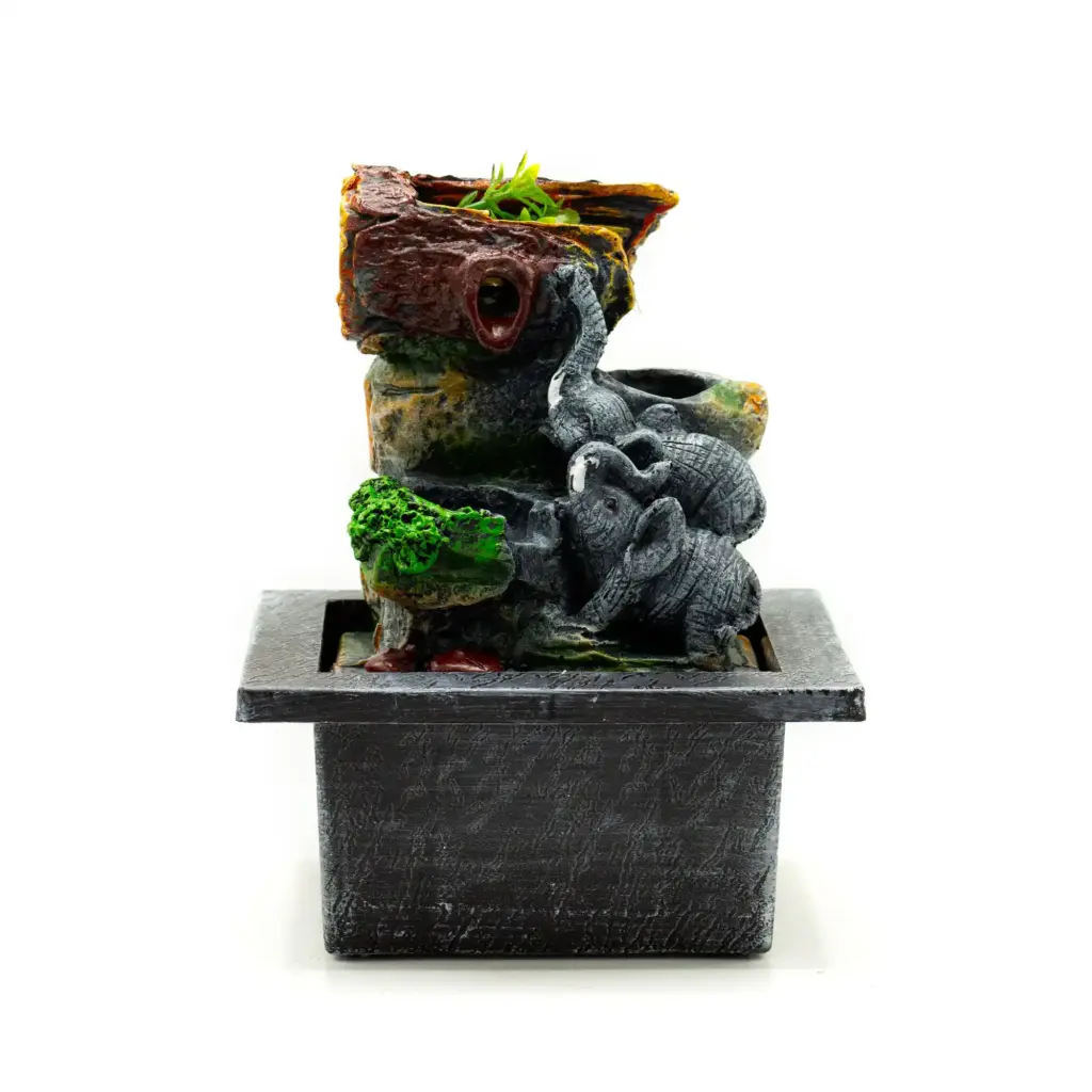 Tabletop Water Feature – 20cm – Elephant in Love | www.artisangoods.co.uk