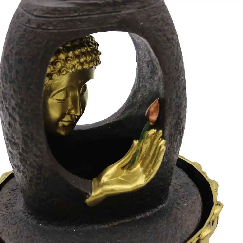 Tabletop Water Feature – 30cm – Golden Buddha & Vitarka Mudra | www.artisangoods.co.uk 3 Tabletop Water Feature – 30cm – Golden Buddha & Vitarka Mudra | www.artisangoods.co.uk 3
