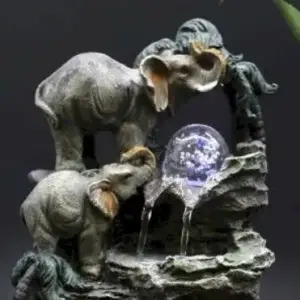 Tabletop Water Feature – 30cm – Golden Meditating Buddha | www.artisangoods.co.uk 10