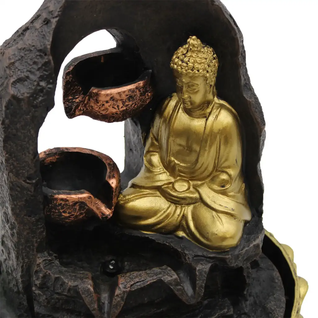 Tabletop Water Feature – 30cm – Golden Meditating Buddha | www.artisangoods.co.uk 6 Tabletop Water Feature – 30cm – Golden Meditating Buddha | www.artisangoods.co.uk 6