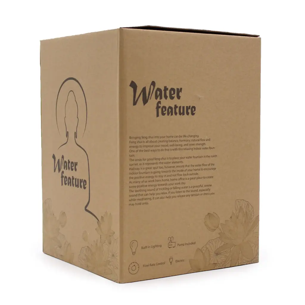 Tabletop Water Feature – 30cm – Golden Meditating Buddha | www.artisangoods.co.uk 5 Tabletop Water Feature – 30cm – Golden Meditating Buddha | www.artisangoods.co.uk 5