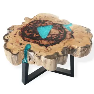 Tamarind and Resin Coffee Table – Aqua | www.artisangoods.co.uk 7