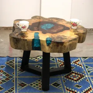 Tamarind and Resin Coffee Table – Aqua | www.artisangoods.co.uk 6