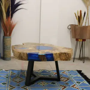 Tamarind and Resin Coffee Table – Sky Blue | www.artisangoods.co.uk 9