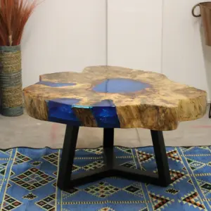 Tamarind and Resin Coffee Table – Sky Blue | www.artisangoods.co.uk 8