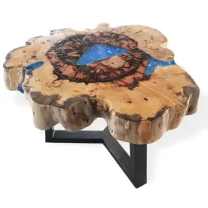Tamarind and Resin Coffee Table – Sky Blue | www.artisangoods.co.uk 3