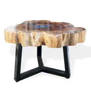 Tamarind and Resin Coffee Table – Sky Blue | www.artisangoods.co.uk 4