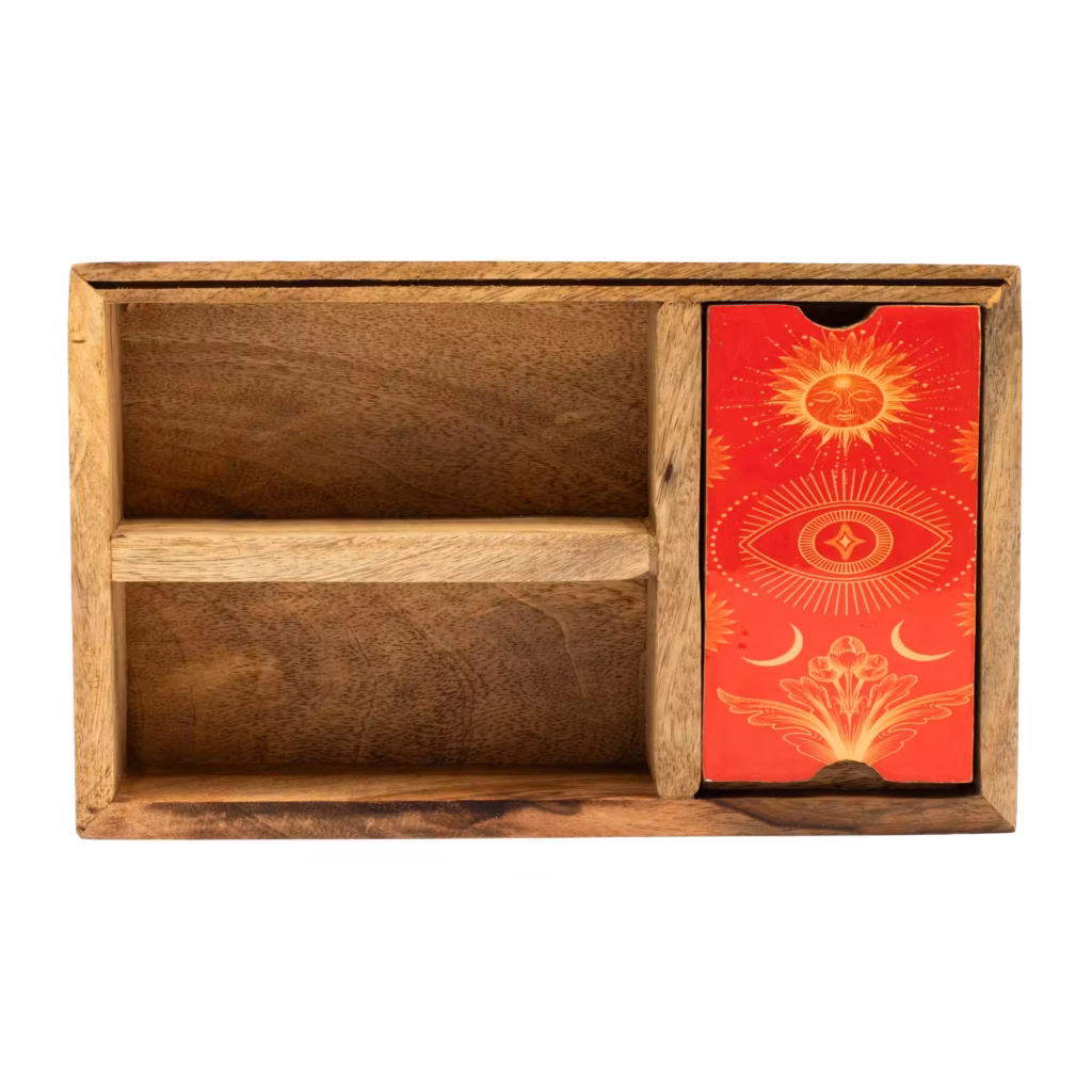 Three Section Tarot Box with Card Holder | www.artisangoods.co.uk 2