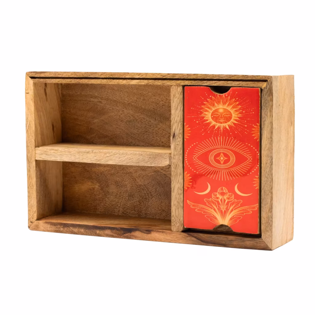 Three Section Tarot Box with Card Holder | www.artisangoods.co.uk