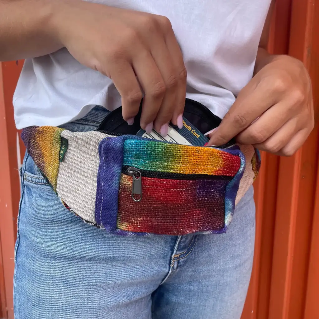 Tiedye Hemp Bum Bag | www.artisangoods.co.uk 3