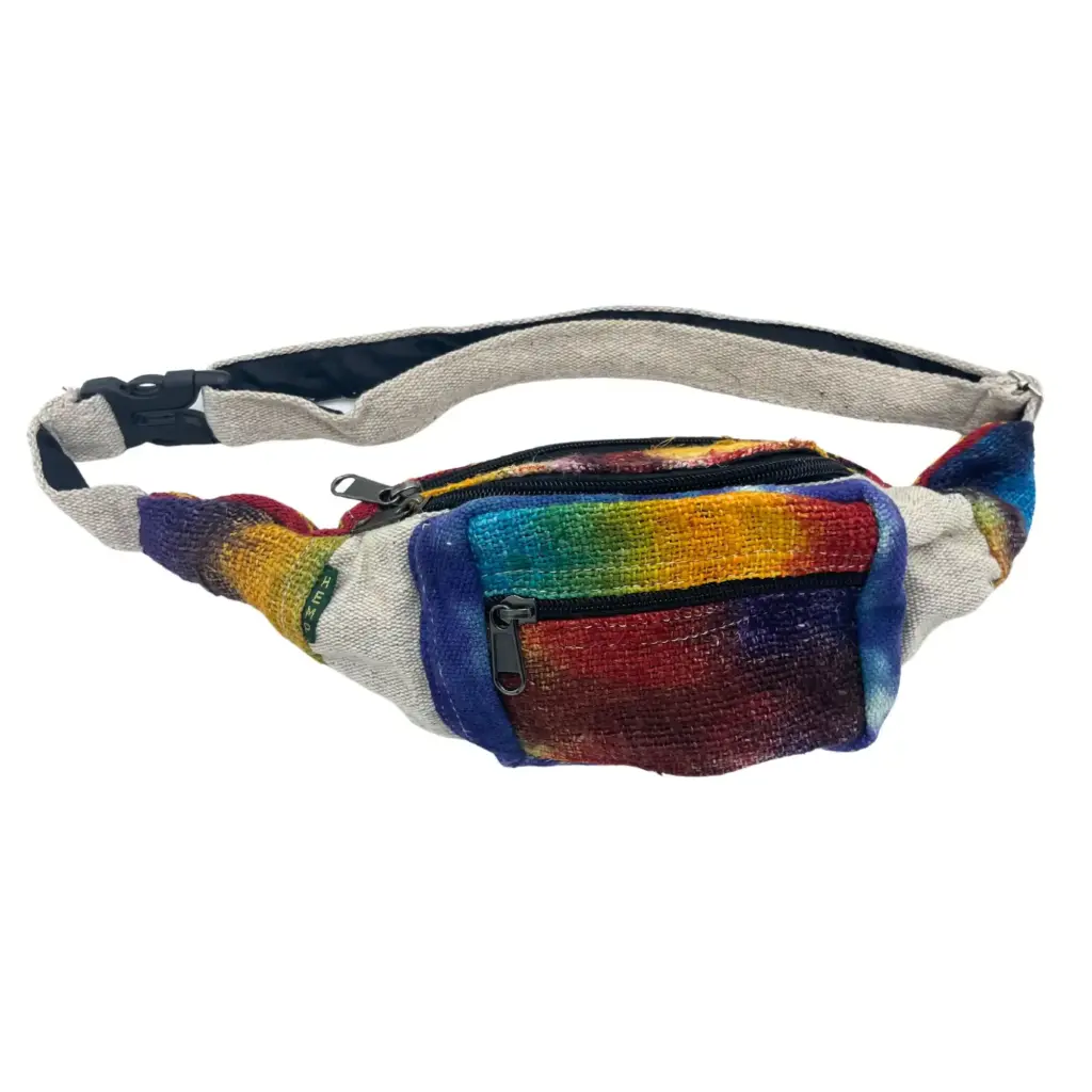 Tiedye Hemp Bum Bag | www.artisangoods.co.uk