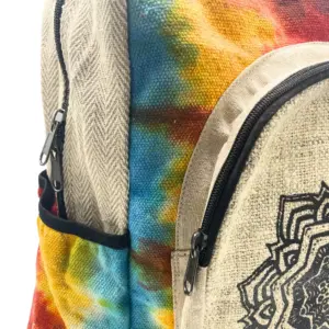 Tiedye Hemp Large Backpack – Mandala | www.artisangoods.co.uk 2