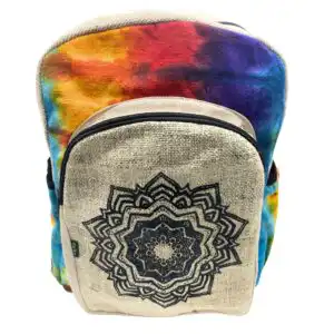 Tiedye Hemp Large Backpack – Mandala | www.artisangoods.co.uk 1