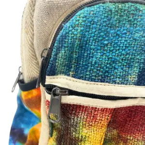 Tiedye Hemp Medium Backpack No Print | www.artisangoods.co.uk 3