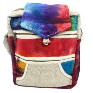 Tiedye Hemp Messegner Bag 2 Zip & Flop | www.artisangoods.co.uk 1
