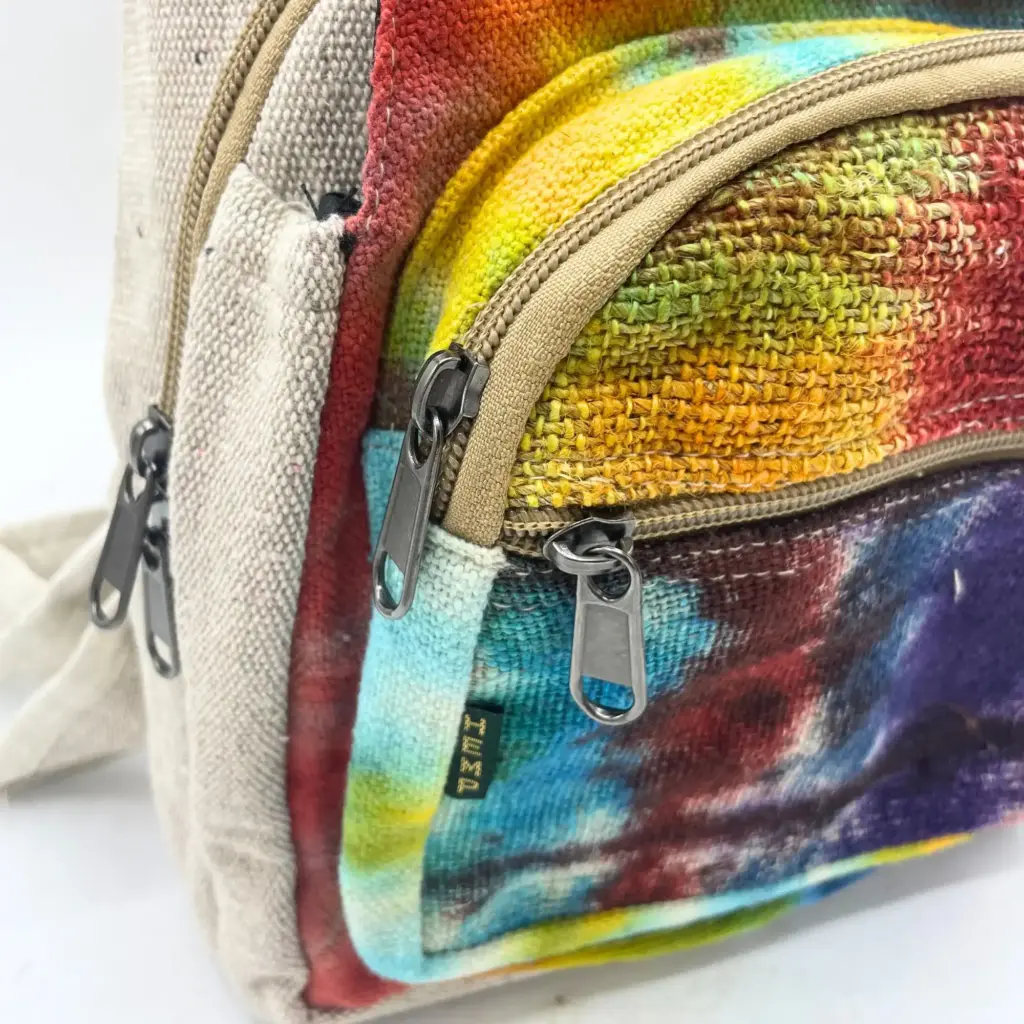 Tiedye Hemp Sling Shoulder Bag | www.artisangoods.co.uk 3