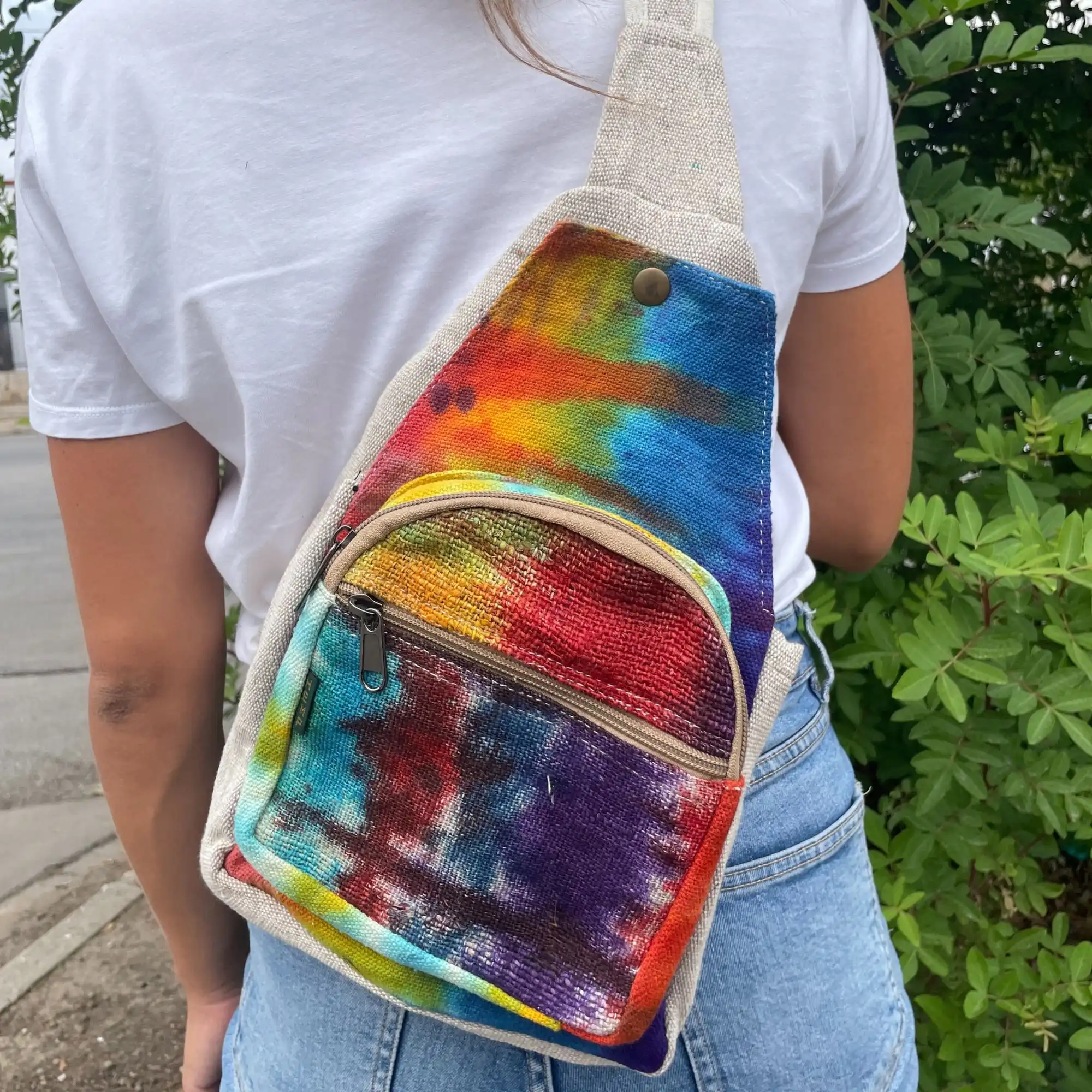 Tiedye Hemp Sling Shoulder Bag | www.artisangoods.co.uk 7 Tiedye Hemp Sling Shoulder Bag | www.artisangoods.co.uk 6
