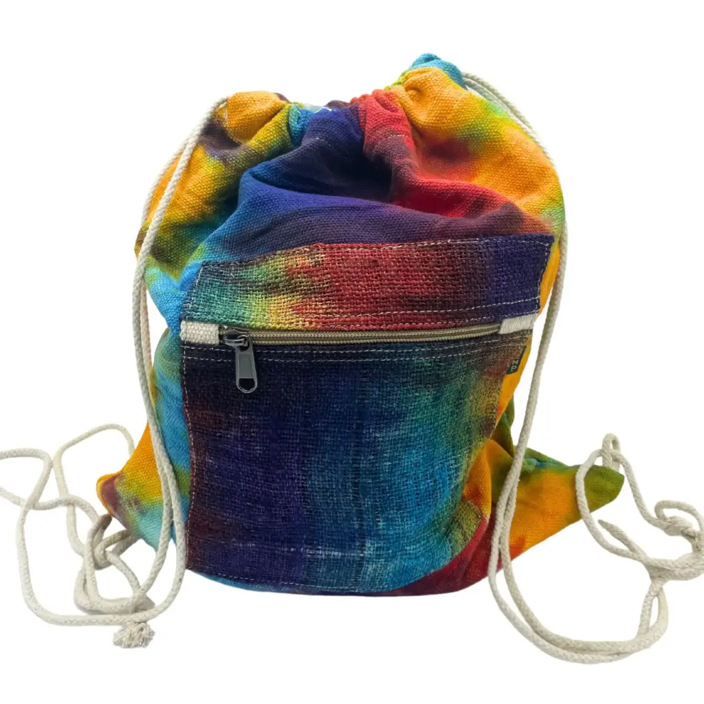 Tiedye Hemp String Bag | www.artisangoods.co.uk