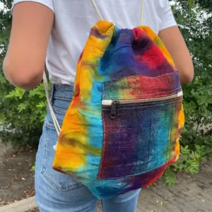 Tiedye Hemp String Bag | www.artisangoods.co.uk 3
