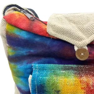Tiedye Hemp Study Bag with Front Pocket | www.artisangoods.co.uk 3